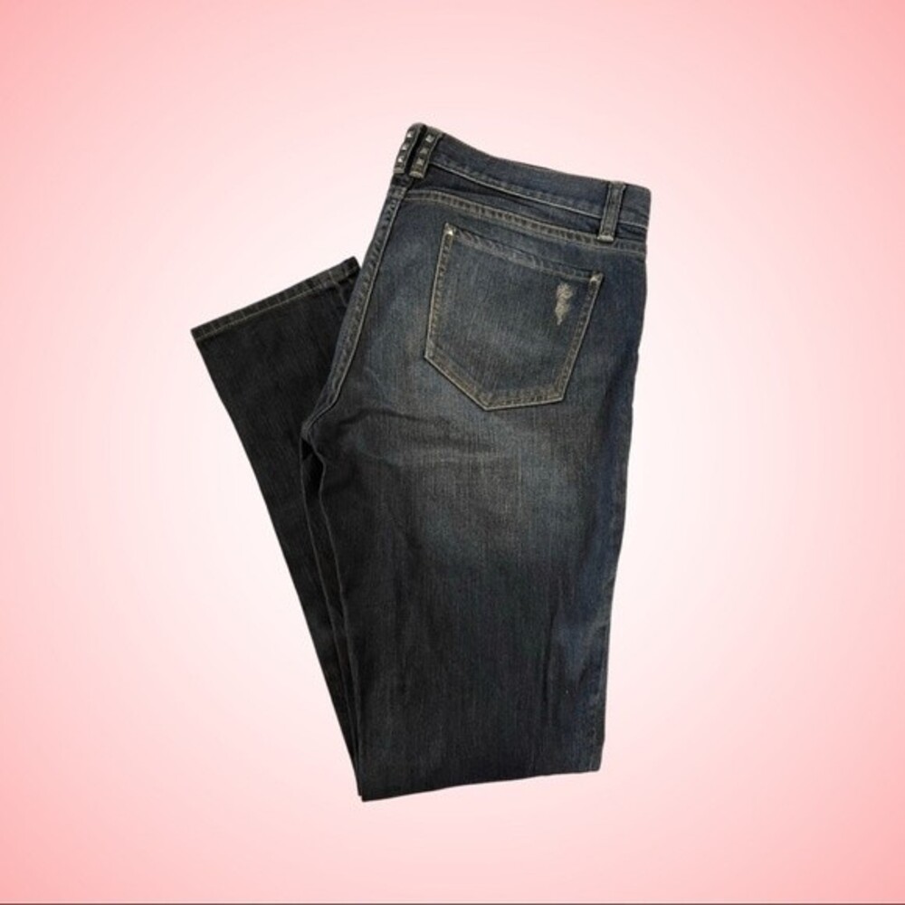 New York & Co Women’s Low Rise Skinny Leg Sz 10 Dark Denim - Picture 3 of 4